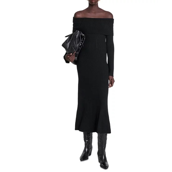 Repos Off-the-Shoulder Knit Maxi Dress - Picture 1 of 8